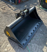 Trojan 42-inch clean-up excavator bucket attachment with mounting pins