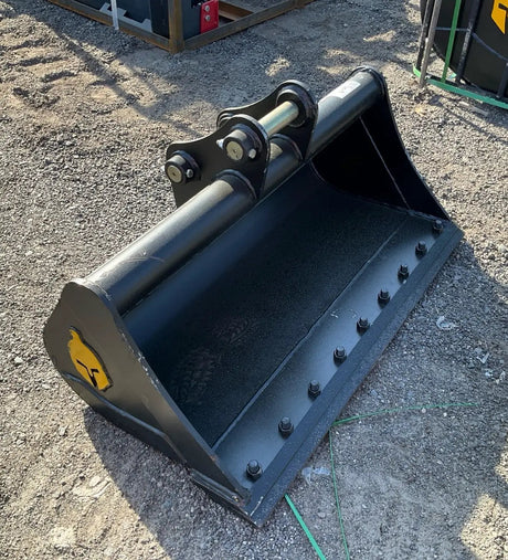 Trojan 42-inch clean-up excavator bucket attachment with mounting pins