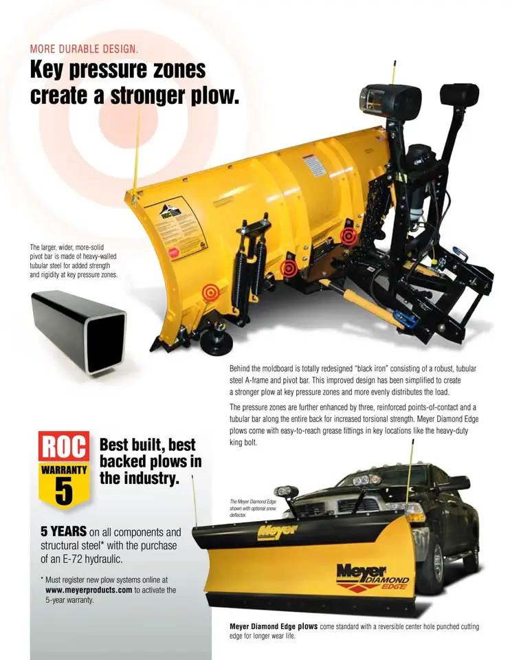 MEYER 7/5' DIAMOND EDGE SNOW PLOW FOR PICK UP TRUCK by Meyer