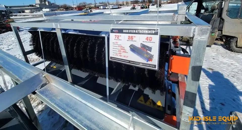 72" ANGLE BROOM ATTACHMENT FOR SKID STEER by WIG