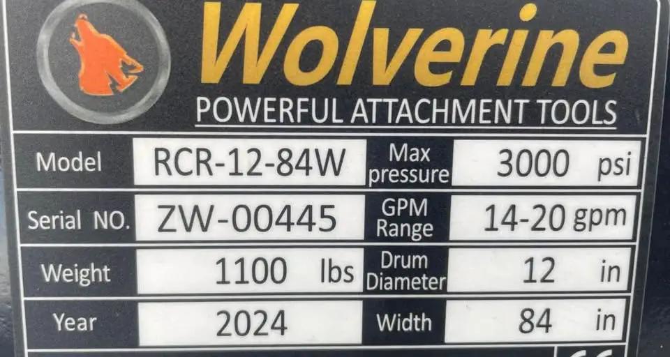 Wolverine Rock Hound Landscape Rake 72" Skid Steer by Wolverine