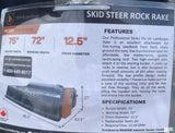 Wolverine Rock Hound Landscape Rake 72" Skid Steer