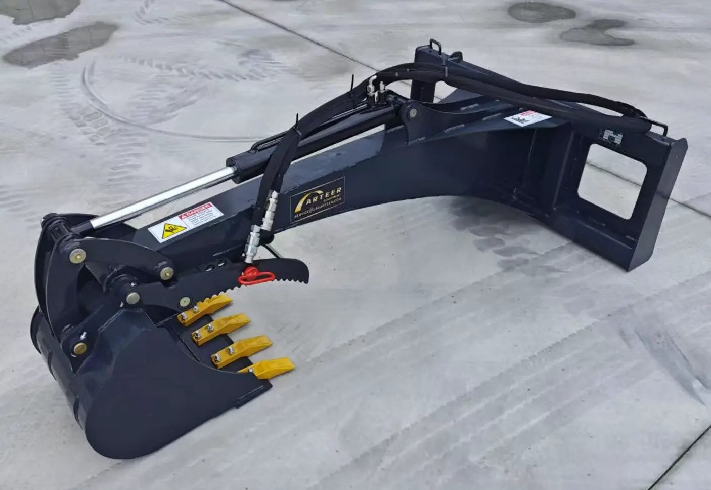 BACKHOE ATTACHMENT FOR SKID STEER 18" BUCKET 7' DEEP by Arteer Equipment