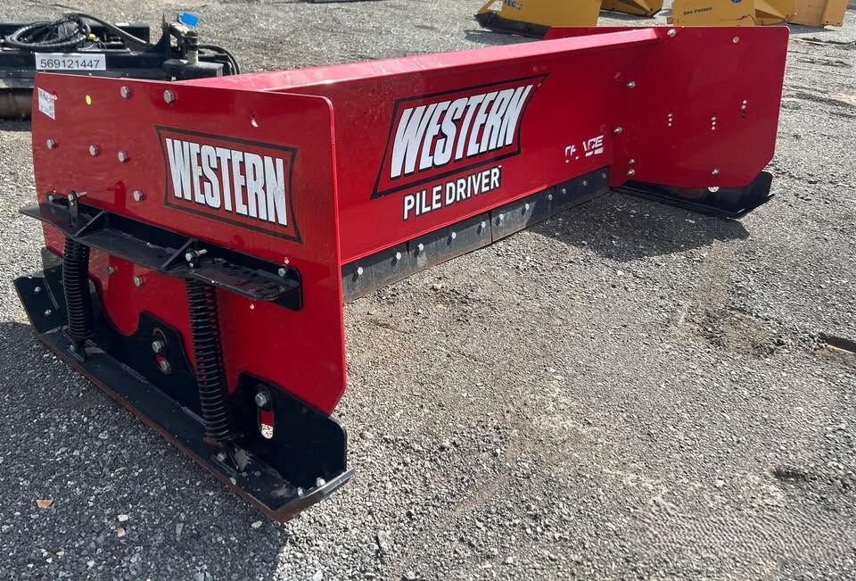 WESTERN 10' PILE DRIVER SNOW PUSHER SKID STEER COUPLER