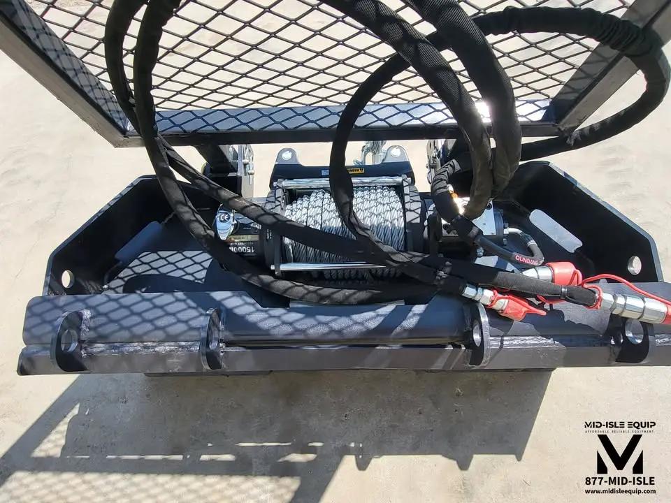 LANDHONOR 15K LB HYDRAULIC WINCH FOR SKID STEER by Land Honor