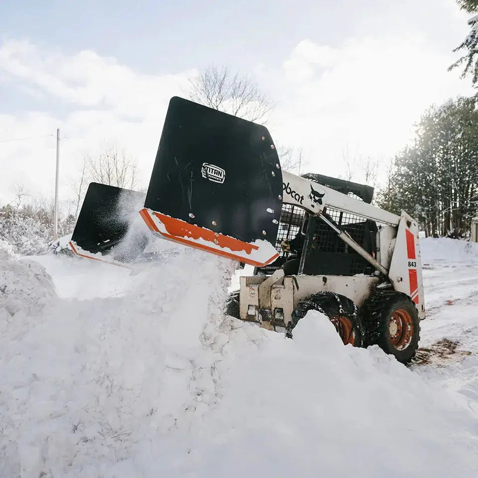 TITAN 92" SKID STEER SNOW PUSHER BOX RUBBER EDGE by Titan Attachments