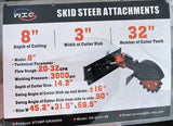 8" STUMP GRINDER ATTACHMENT FOR SKID STEER