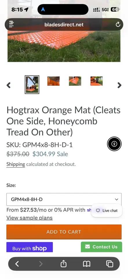 8' X 4' PREMIUM HDPE 1/2" THICK GROUND PROTECTION MATS ORANGE by Mid-Isle Equipment