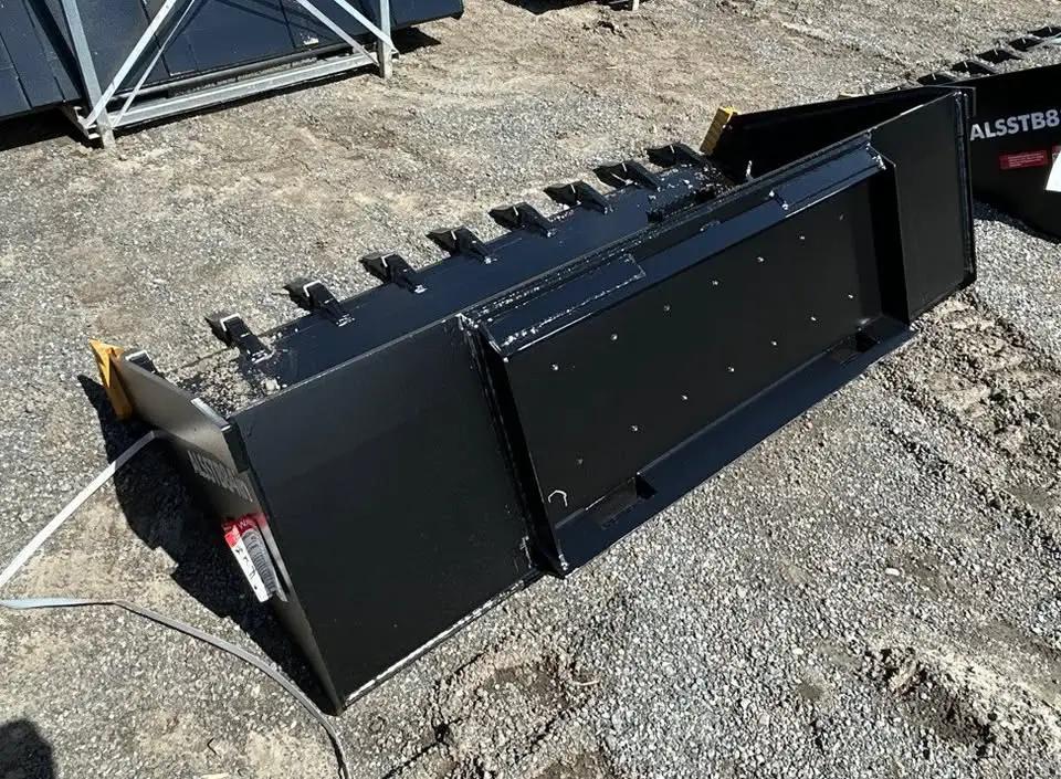 NEW 84" SKID STEER BUCKET WITH TEETH & CUTTERS by Mid-Isle Equipment