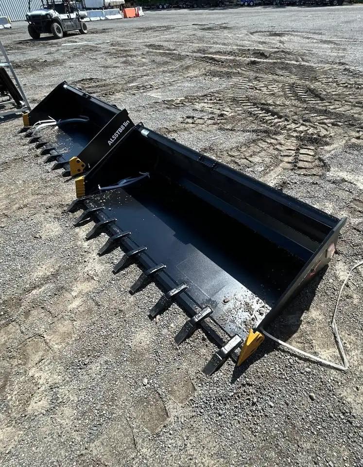 NEW 84" SKID STEER BUCKET WITH TEETH & CUTTERS by Mid-Isle Equipment