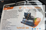 ARTEER 36" FLAIL MOWER ATTACHMENT FOR EXCAVATOR CAT 305