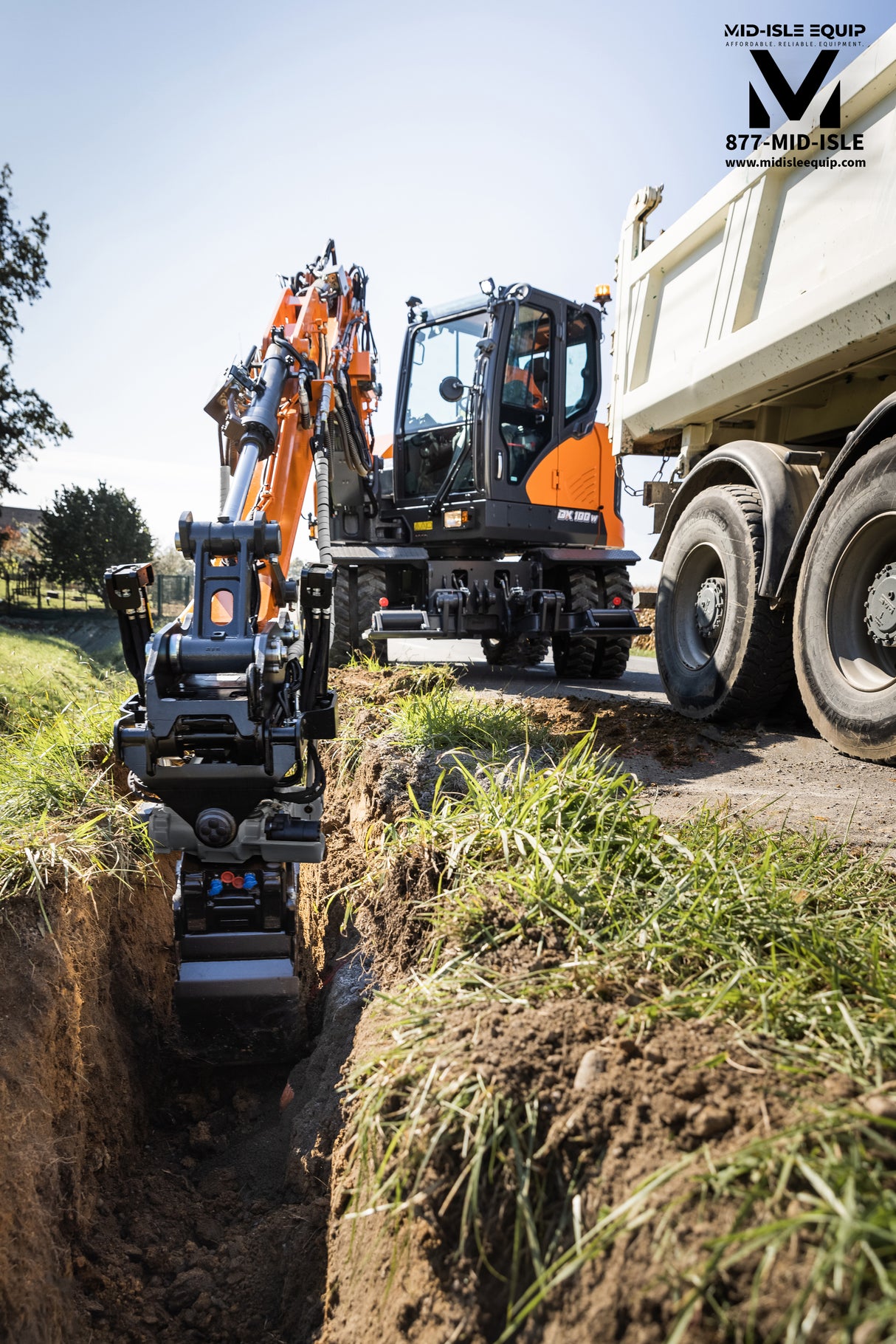 DEVELON DX100W-7 Mini Wheel Excavator