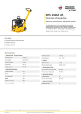 WACKER NEUSON BPU2540 REVERSIBLE PLATE TAMPER