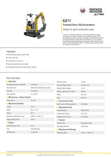 2026 WACKER NEUSON EZ17 MINI EXCAVATOR