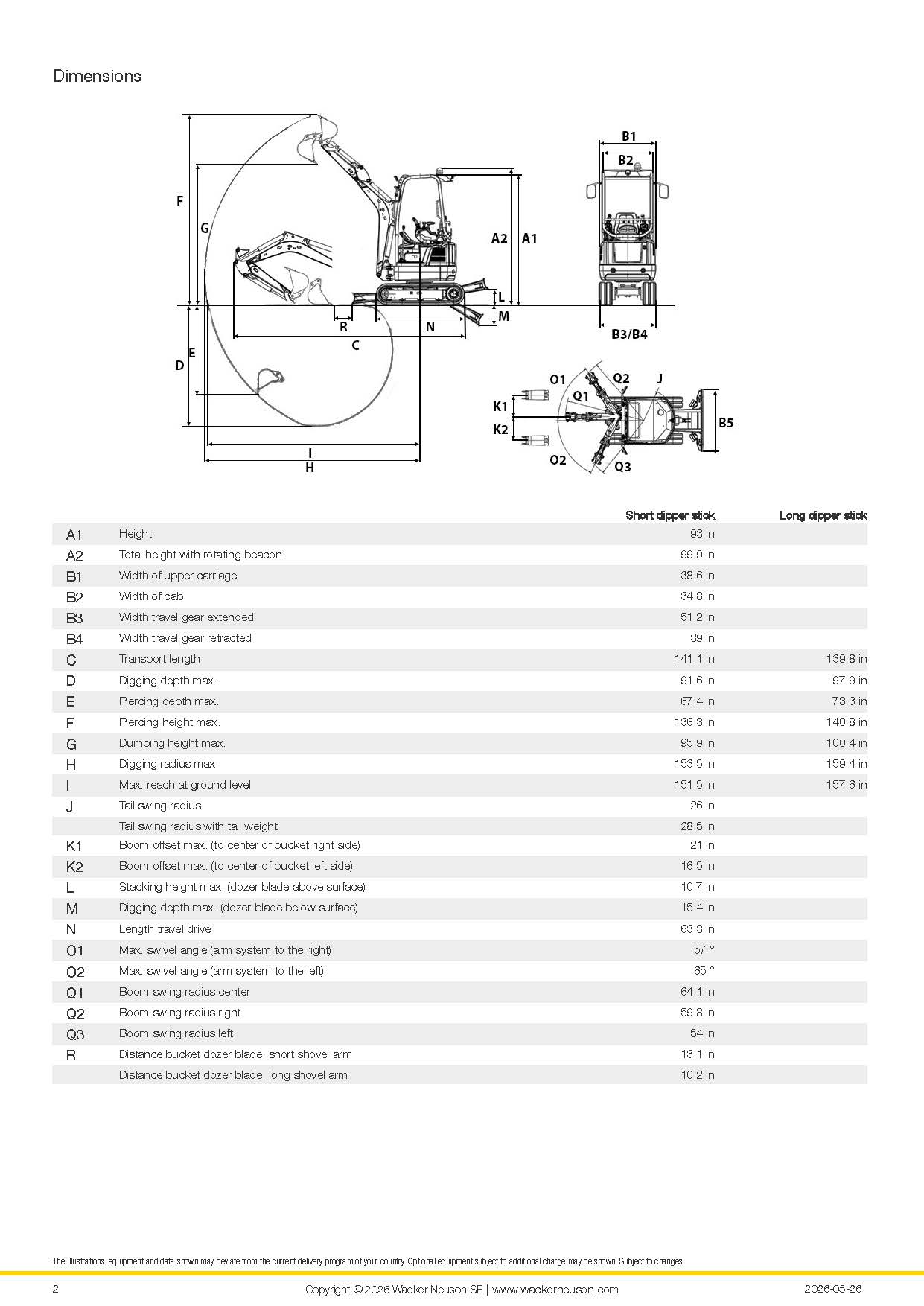2026 WACKER NEUSON EZ17 MINI EXCAVATOR