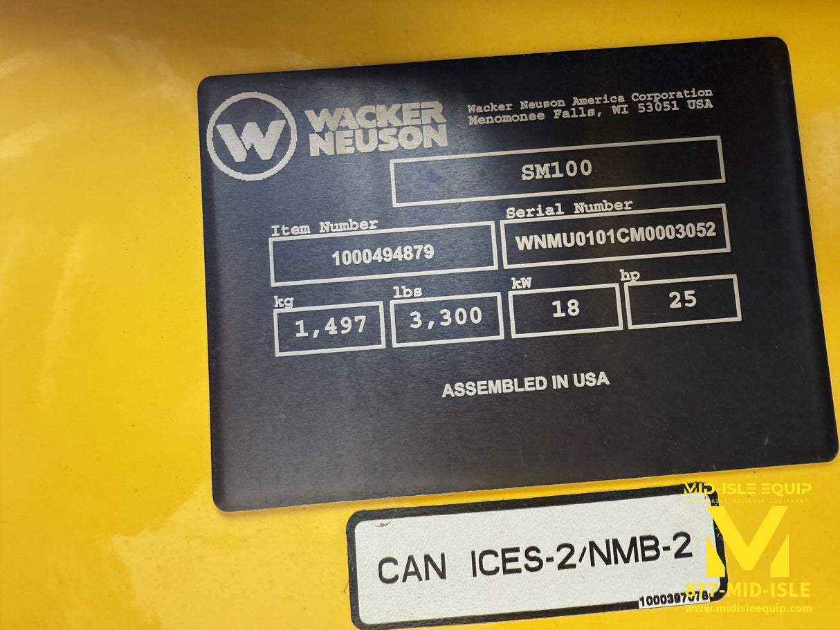 2024 WACKER NEUSON SM100 MINI SKID STEER