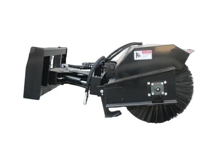 72" Wolverine HD Skid Steer Angle Brush Skid Steer Attachment by Wolverine