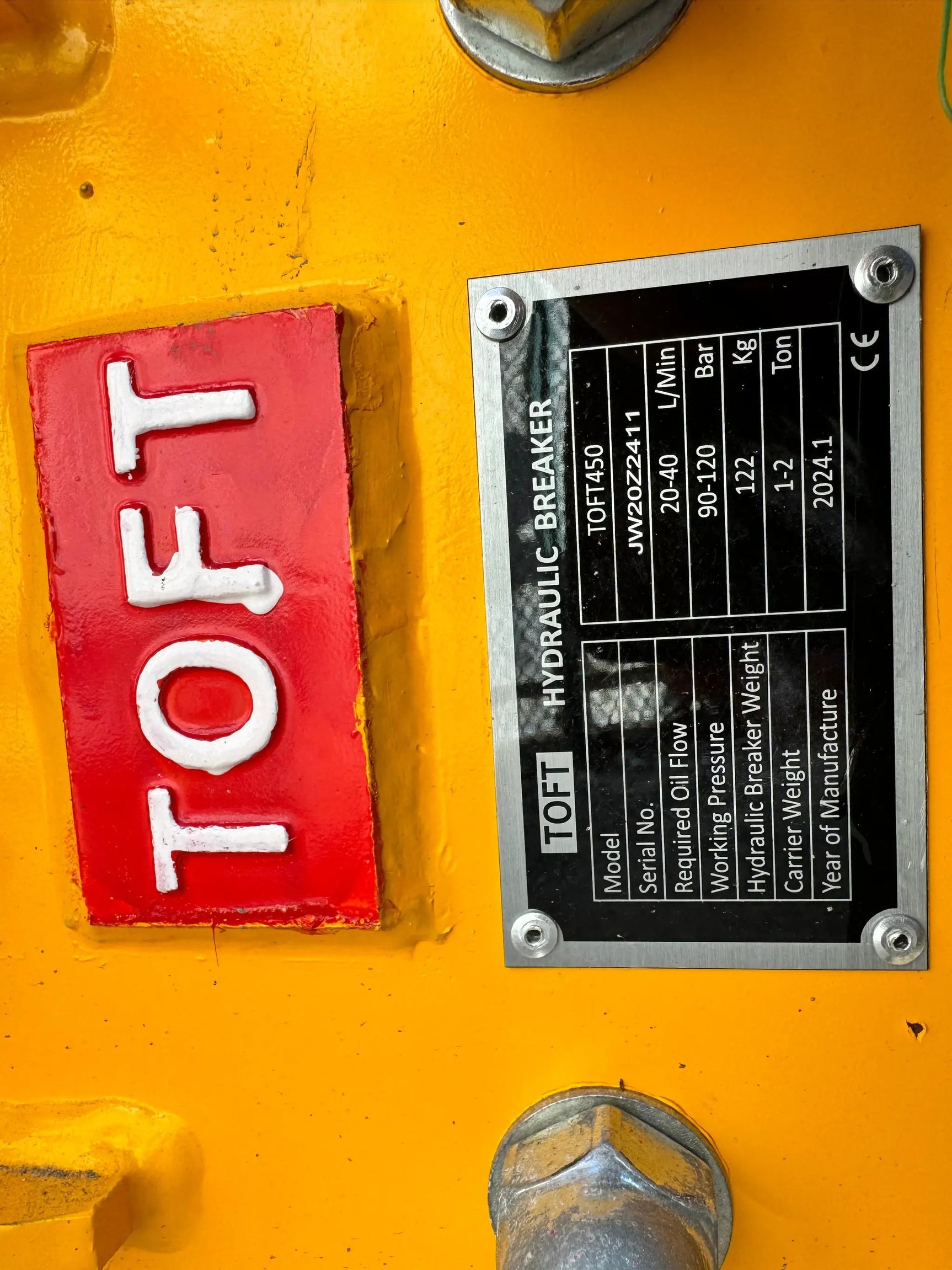 TOFT 450 HAMMER BREAKER ATTACHMENT FOR EXCAVATOR CAT 302 PC35 by Toft