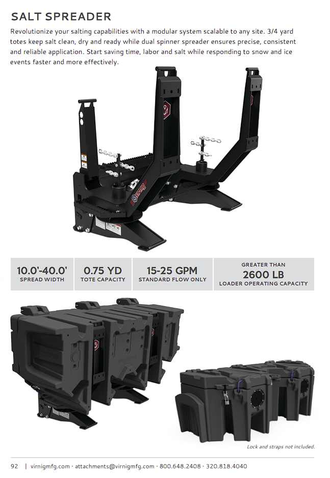 VIRNIG SALT SPREADER FOR SKID STEER