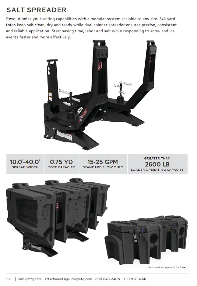 VIRNIG SALT SPREADER FOR SKID STEER by Virnig