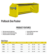 PRO-TECH SNOW PUSHER WITH PULL BACK 10YR WARRANTY