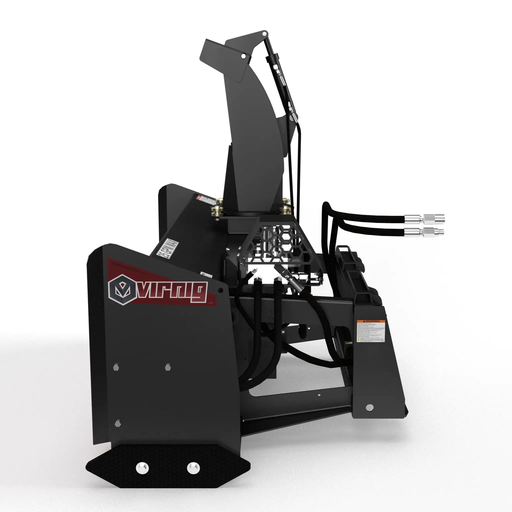 Virnig skid steer hydraulic two-stage snow blower attachment