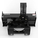 Virnig skid-steer hydraulic two-stage snow blower attachment in dark gray