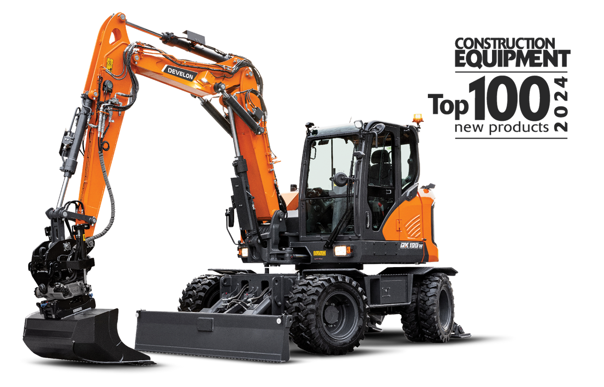 DEVELON DX100W-7 Mini Wheel Excavator