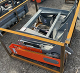 Handy 26-inch grapple saw attachment for skid steer, gray steel with hydraulic cylinder