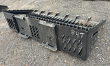 Rock skeleton bucket, Wildcat 84-inch, with teeth for skid steer