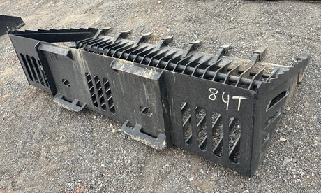 Rock skeleton bucket, Wildcat 84-inch, with teeth for skid steer