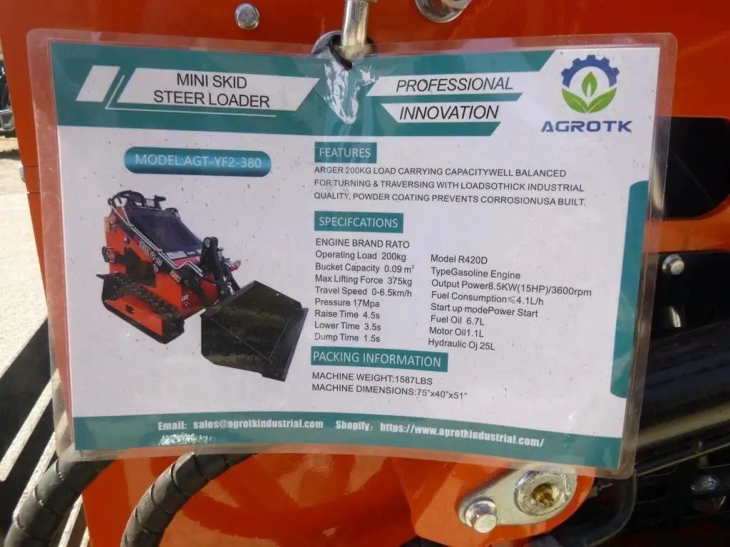 2026 AGT YF-380 MINI SKID TRACK LOADER by AGT