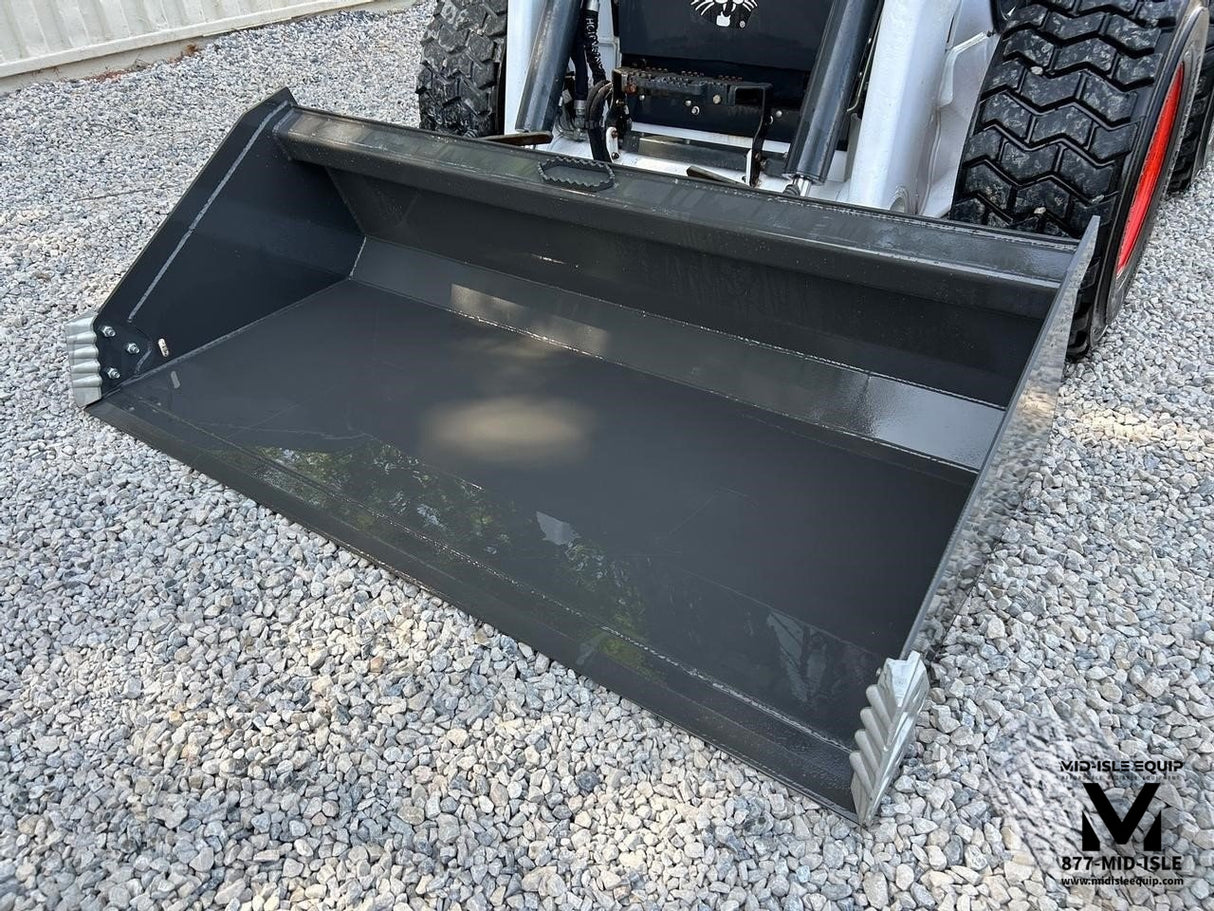 NEW 74" LONG BOTTOM HD SKID STEER BUCKET