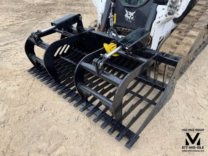 NEW 72" SKID STEER ROCK GRAPPLE BUCKET by Wildcat