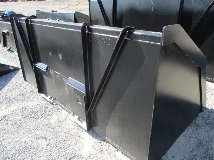 101" HIGH CAPACITY SKID STEER BUCKET FOR MULCH, SNOW, MANURE by Mid-Isle Equipment