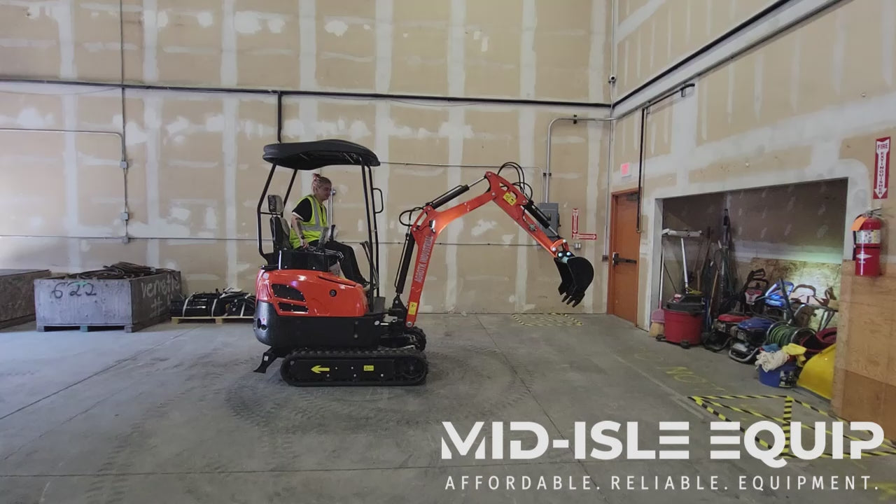 2025 AGT Nt18K 1.5 Ton Mini Excavator Kubota Diesel Dual Hydraulics Dozer Blade