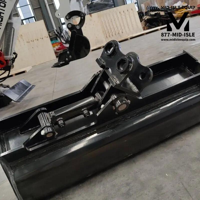 MIVA 40" Hydraulic Tilting Clean Up Bucket for Mini Excavator by MIVA